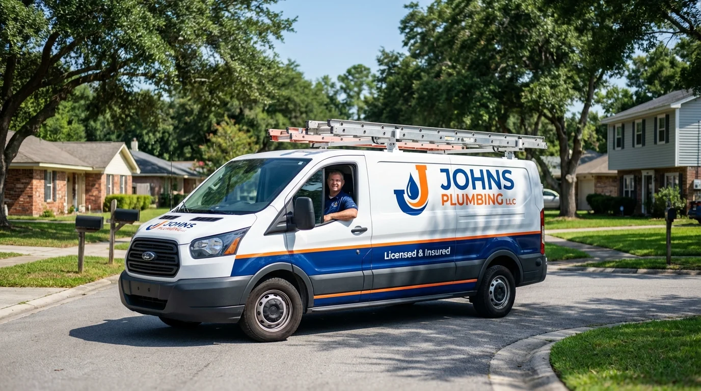 Johns Plumbing LLC service van in Elma, WA